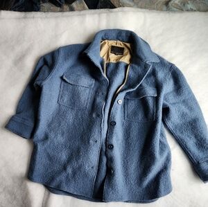 Banana Republic Blue Button Wool Blend Jacket